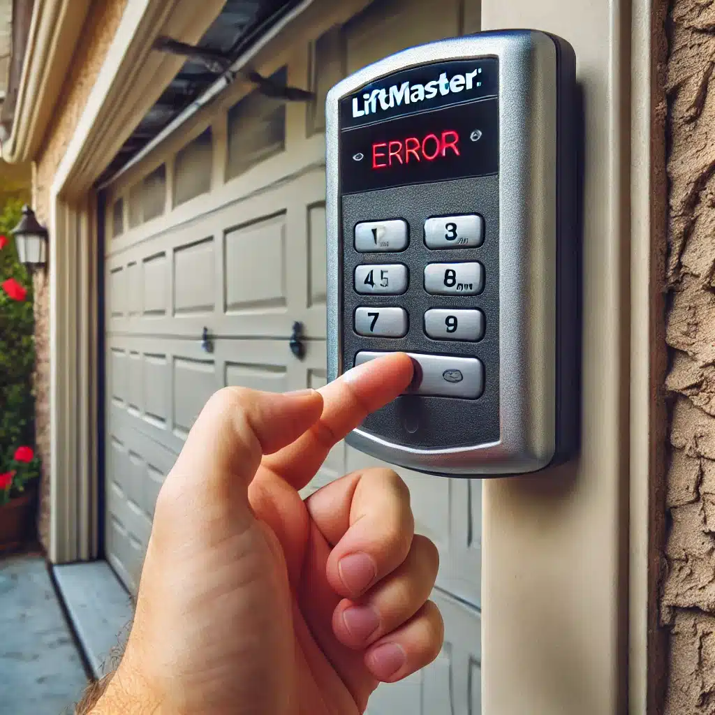 liftmaster garage door keypad not working